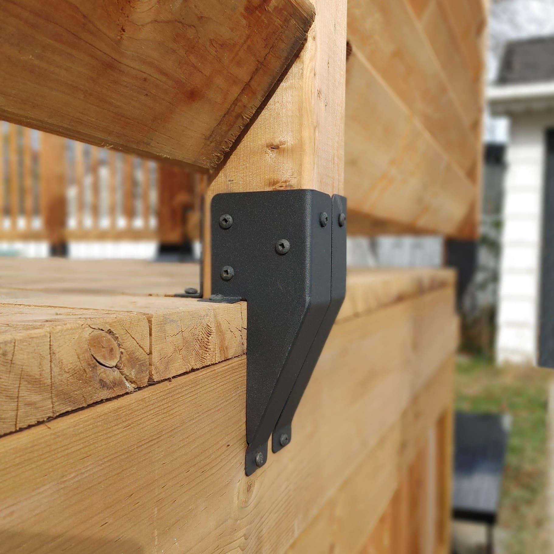 4x4 post brackets, 6x6 post brackets, deck post bracket, support de poteau, soutien